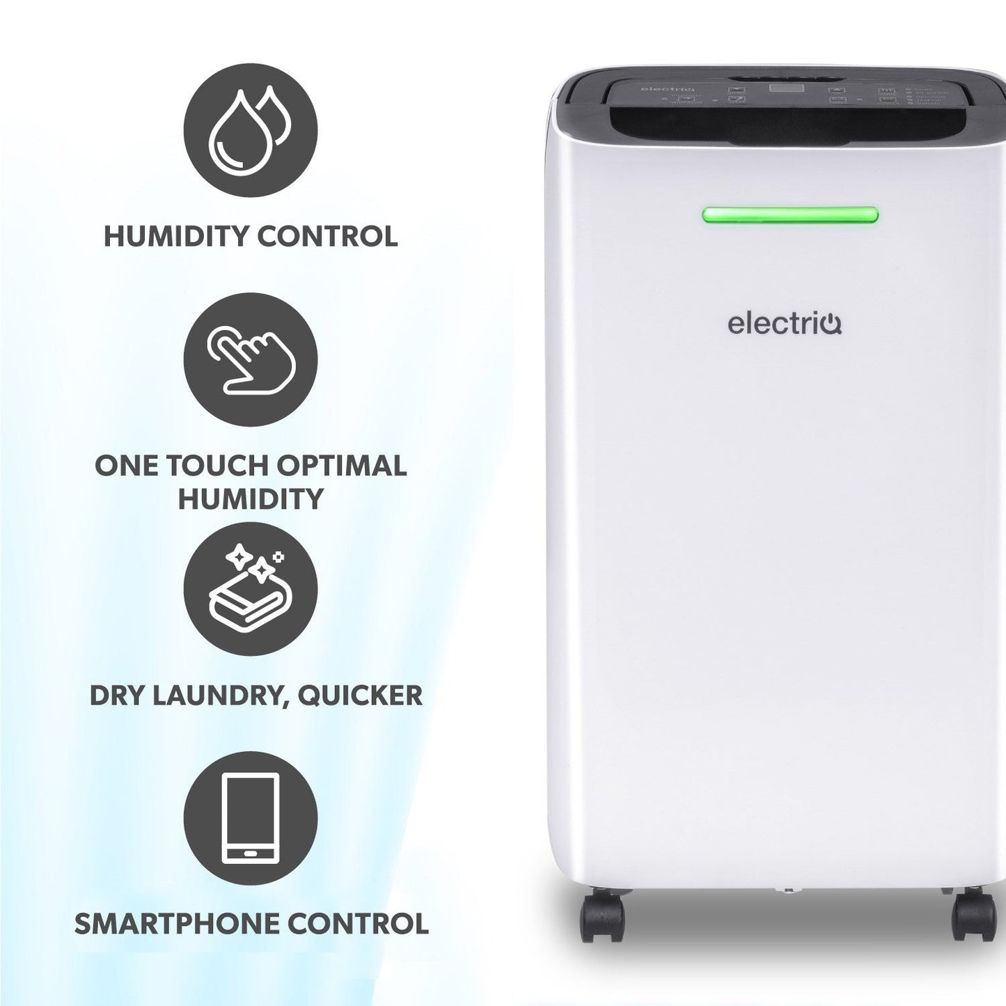 electriQ 12L Quiet Low-Energy Smart Dehumidifier